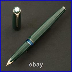 Authentic Vintage 1960s Montblanc 22 Rare Green 14C Wing Nib F No Crack Serviced
