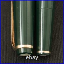 Authentic Vintage 1960s Montblanc 22 Rare Green 14C Wing Nib F No Crack Serviced