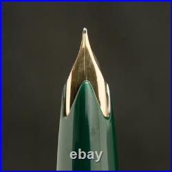 Authentic Vintage 1960s Montblanc 22 Rare Green 14C Wing Nib F No Crack Serviced