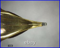 Authentic Vintage 1960s Montblanc 22 Rare Green 14C Wing Nib F No Crack Serviced