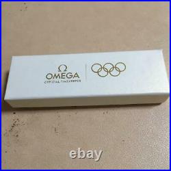Authentic omega ballpoint pen white silver color Rio Olympic limited rare 2016