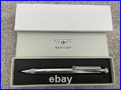 BENTLEY Original Novelty Black/Silver Metal Twisted Ballpoint Pen wz/Box Rare