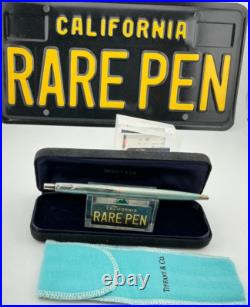 BEYOND RARE Parker BLUE AMBASSADOR TIFFANY &Co Sterling Silver Ballpoint Pen NOS