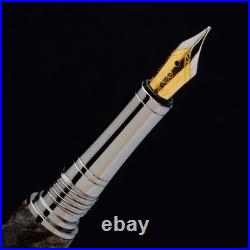 Beaufort Mistral Fountain Pen Rhodium Stabilized Spalted Tamarind Handmade