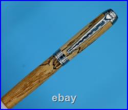 Beaufort Mistral Fountain Pen Rhodium Stabilized Spalted Tamarind Handmade