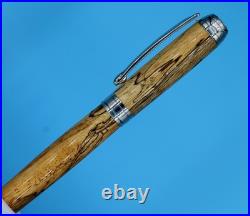 Beaufort Mistral Fountain Pen Rhodium Stabilized Spalted Tamarind Handmade