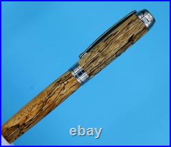 Beaufort Mistral Fountain Pen Rhodium Stabilized Spalted Tamarind Handmade