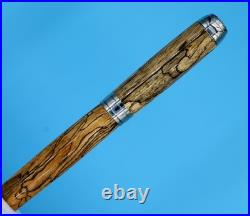 Beaufort Mistral Fountain Pen Rhodium Stabilized Spalted Tamarind Handmade