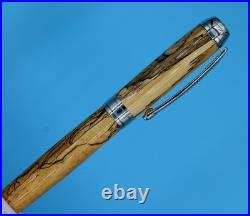 Beaufort Mistral Fountain Pen Rhodium Stabilized Spalted Tamarind Handmade