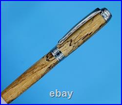 Beaufort Mistral Fountain Pen Rhodium Stabilized Spalted Tamarind Handmade