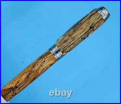 Beaufort Mistral Fountain Pen Rhodium Stabilized Spalted Tamarind Handmade