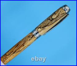 Beaufort Mistral Fountain Pen Rhodium Stabilized Spalted Tamarind Handmade
