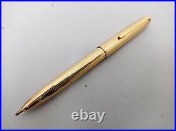 Bolascrip Waltz Gold Fountain Pen 14k Ef Nib / Ballpoint Pen In Pouch Vtg Rare