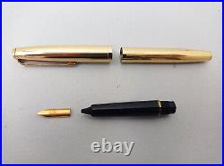 Bolascrip Waltz Gold Fountain Pen 14k Ef Nib / Ballpoint Pen In Pouch Vtg Rare