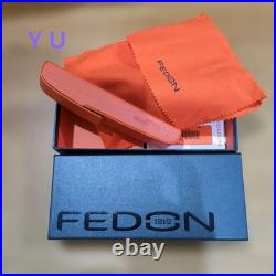 Brand new, unused, rare Georges Fedon orange fountain pen and pen case