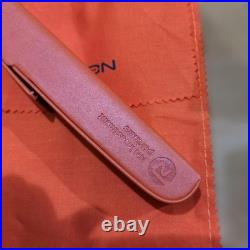 Brand new, unused, rare Georges Fedon orange fountain pen and pen case