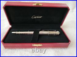 CARTIER R DE Transatlantique Rivets Palladium finish Pen NEW in Box RARE