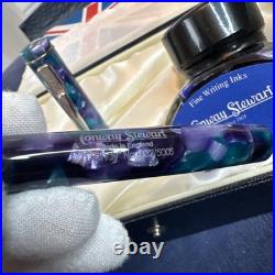CONWAY STEWART RARE DANDY WITH 18ct Silver TRIM FOUNTAIN PEN Limited 32/500 S