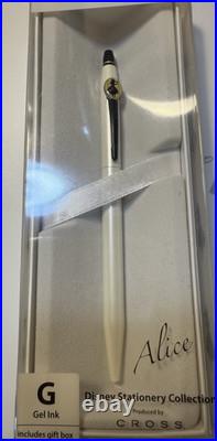 CROSS New Disney Alice Series White Click Gel Ink Ballpoint Pen RARE RARE Rare