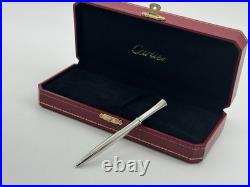 Cartier Agenda Mini Ballpoint Pen With Blue Cabochon New Super Rare 100% Genuine