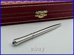 Cartier Agenda Mini Ballpoint Pen With Blue Cabochon New Super Rare 100% Genuine