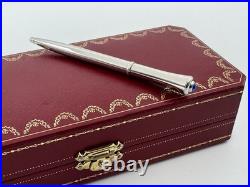 Cartier Agenda Mini Ballpoint Pen With Blue Cabochon New Super Rare 100% Genuine