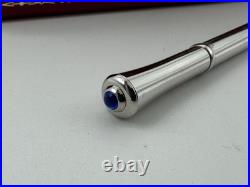 Cartier Agenda Mini Ballpoint Pen With Blue Cabochon New Super Rare 100% Genuine