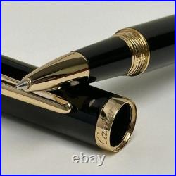 Cartier Black Composite Golden Executive Rollerball Pen Rare AD VIP Gift