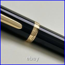 Cartier Black Composite Golden Executive Rollerball Pen Rare AD VIP Gift