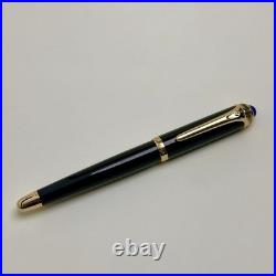 Cartier Black Composite Golden Executive Rollerball Pen Rare AD VIP Gift
