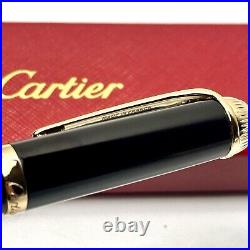 Cartier Black Gold Composite Executive Rollerball Pen Rare AD VIP Gift Cartier Black Gold Composite Executive Rollerball Pen Rare AD VIP Gift