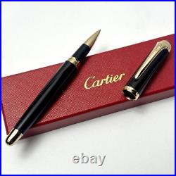 Cartier Black Gold Composite Executive Rollerball Pen Rare AD VIP Gift Cartier Black Gold Composite Executive Rollerball Pen Rare AD VIP Gift