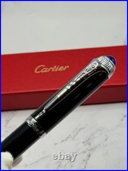 Cartier Black Silver Composite Executive Rollerball Pen Rare AD VIP Gift