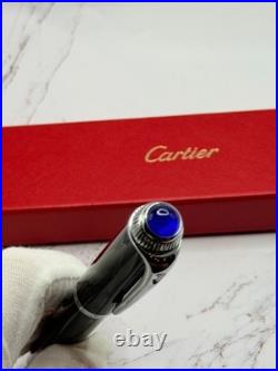 Cartier Black Silver Composite Executive Rollerball Pen Rare AD VIP Gift