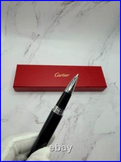Cartier Black Silver Composite Executive Rollerball Pen Rare AD VIP Gift