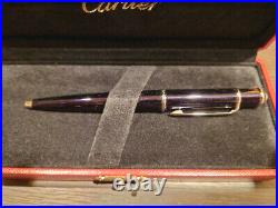 Cartier DIABOLO DE Ballpoint Pen Black composite ST180010 withBox, Guarantee Rare