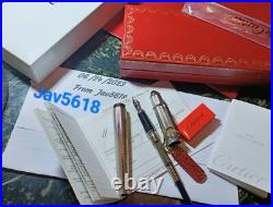 Cartier Diabolo Fountain Pen Grain D'orge Gold, Special Edition Pasha Rare, New,