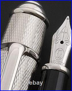 Cartier Diabolo Fountain Pen Grain D'orge Gold, Special Edition Pasha Rare, New,