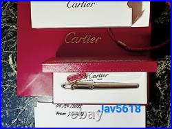 Cartier Diabolo Fountain Pen Grain D'orge Gold, Special Edition Pasha Rare, New,