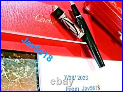 Cartier Diabolo Fountain Pen Logotype Gold Nib, Special Edition Rare Pasha New