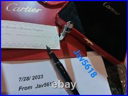 Cartier Diabolo Fountain Pen Logotype Gold Nib, Special Edition Rare Pasha New