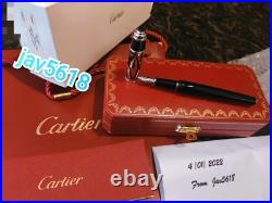 Cartier Diabolo Fountain Pen Logotype Gold Nib, Special Edition Rare Pasha New