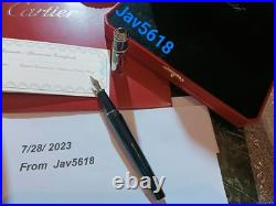 Cartier Diabolo Fountain Pen Logotype Gold Nib, Special Edition Rare Pasha New