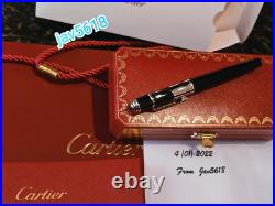 Cartier Diabolo Fountain Pen Logotype Gold Nib, Special Edition Rare Pasha New