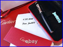 Cartier Diabolo Fountain Pen Logotype Gold Nib, Special Edition Rare Pasha New