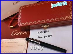 Cartier Diabolo Fountain Pen Logotype Gold Nib, Special Edition Rare Pasha New