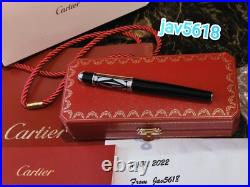 Cartier Diabolo Fountain Pen Logotype Gold Nib, Special Edition Rare Pasha New