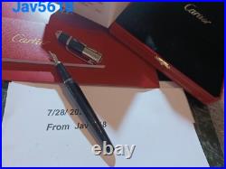 Cartier Diabolo Fountain Pen Logotype Gold Nib, Special Edition Rare Pasha New