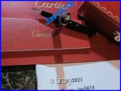 Cartier Diabolo Fountain Pen Logotype Gold Nib, Special Edition Rare Pasha New