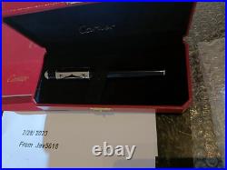 Cartier Diabolo Fountain Pen Logotype Gold Nib, Special Edition Rare Pasha New